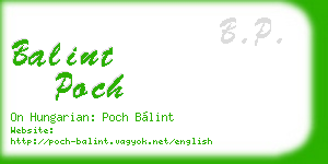 balint poch business card